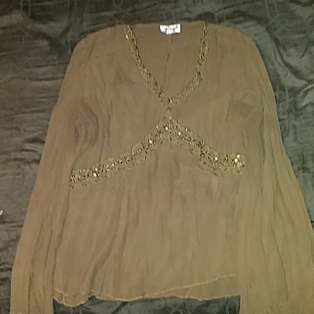 Womens sz. Lg ClaudiaRichard  longsleeve blouse